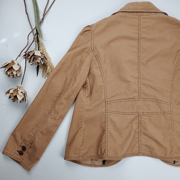 LOFT Maternity Tan Corduroy Coat Size 8 - Picture 7 of 14